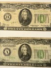 1934  20 Twenty Dollar Federal Reserve Notes     Lot Of 2     Circulated Currency
