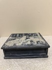 Vtg Genuine Incolay 3d Stone Wolf Pack Trinket jewelry Box W velvet Lining