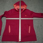 Adidas Climawarm Pink Hoodie Women s Size Xl Full Zip Pockets Long Sleeve