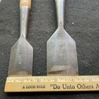  2  Vintage Stanley Bevel Edge Paring Chisel 1-1 2      2    Wide Lot Wood Handles
