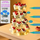 4-tier Acrylic Cupcake Stand - Premium Dessert Tree Tower For Cake  Cupcake H   