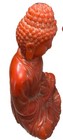 Vtg Carved Red Buddha Possibly Acrylic  Rare Mcm