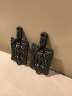 Vintage Cast Iron Amish Style Spoon Rest Trivet Stove Wks Cleveland  4 Lot Of 2