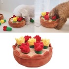 Pet Dogs Plush Toy Chewing Flower Snuffle Puzzle Toy Puppy Biteable Squeaky Toy