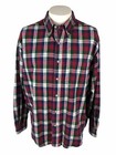 Eddie Bauer Mens Flannel Shirt Size Large Multicolor Plaid Casual Cotton Vintage