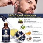 Beard Club Advanced Growth Kit Healthy Full Hair Men Grooms Oil Serum Boosts