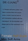 De-liang 1 2 Half Scale Mannequin Arm Female Cotton Soft Arms Black In Color 