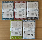 Set Of 5 Japanese Tenugui Towels Cotton Cloth Fabrics Daruma Mt  Fuji
