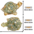 2 Pcs Green Aventurine Crystal Turtle Statue  Resin Tortoise Figurine  Decor