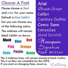 80 Monogram Return Address Labels Personalized Custom Printed