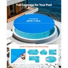 Uimoso Solar Pool Cover 24 Ft Round Pool Heating Cover 16 Mil Pool Blanket Cover