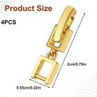 4 Pcs Necklace Bracelet Extenders Foldover Extension Jewelry Clasps For Bracelet