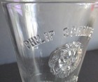 Pre Prohibition Advertising Beer Glass Philip Schmidt s Ginger Ale Toledo Ohio