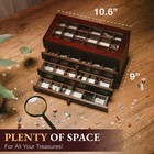 Adjustable Rock Display Case - Rock Collection Box - Crystal Storage Organize   
