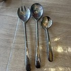 Silver Plated Utensils  6  Ep Zinc Tongs And Fork Knife Made In England