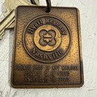 Vintage Hyatt Regency Room 1417 Key   Fob Nashville  Tennessee Tn Metal Tag Rare