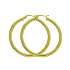 Women 4mm 14k Gold Filled Large Round Big Thick Hoop Earrings Click Top 40-80mm