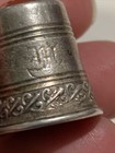 Antique Silver Thimble With Coral Top