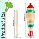 2 Pieces Colorful Fish Shaped Guiro Instrument Latin Percussion Multicolor 