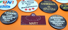 Vintage 15 Piece Sands Hotel Casino Las Vegas Pinbacks And Name Tag Lot