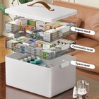 Ctime 3-tier Medicine Organizer - Portable Regular 3-tier  White
