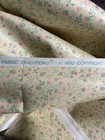 Vtg 1990 s Yellow Pink Mint Green Tulip Quilt Fabric Polished Cotton 2 Y