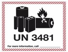 Un3481 Lithium Ion Battery Shipping Caution Labels Stickers Lot Of 10 4 In X 3in