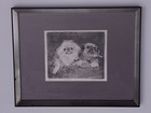 Don Swann   1889-1954 Us  Signed  pekingese  Etching  48 250 Ltd Ed Print Framed