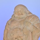 Laughing Buddha 11in Cast Stone Statue 10 7lb Attila Tivadar Style Feng Shui Zen