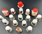 Lot Of 18 Vintage Christmas Theme Thimbles  Various Brands