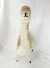 Vintage Llama Alpaca Plush Doll Figure Real Wool Fur 17    Handmade Peru Folk Art