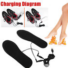 2pairs Electric Heated Shoe Insoles Sock Usb Feet Heater Foot Pads Winter Warmer