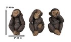 Wise Monkeys See Hear Speak No Evil Ape Collectible Figurine Miniature Set Decor