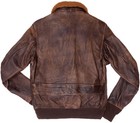 Aviator G-1 Flight Jacket Distressed Brown Real Cowhide Leather Bomber Jacket