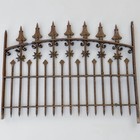 Vintage Matching Pair Of Antique Wrought-iron Scrollwork Sunburst Garden Gates