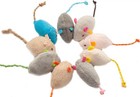 12pcs Cat Mouse Toys Catnip Filled Plush Mice Interactive Indoor Cat Toys Set