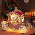 Christmas Snow Globes Christmas Carriage Snow Globe With 8 Music   Timer New