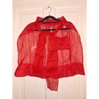 Vintage Handmade Waist Apron Christmas Red Bell Accent Mrs  Clause Grandmacore