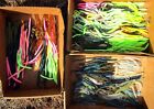100pc Assortment Of Bass Fishing Worms Lures Soft Plastic Baits Assorted Styles