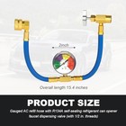 R134a Ac Refrigerant Charge Hose Kit  1 2  Can Opener Recharge Hoses With 