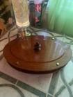 Vintage Wooden Tier  Communion Stackable Mahogany Serving Tray Glasses 