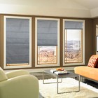 Cordless Roman Shades Thermal Blackout Window Shades  Gray  18 w X 64 h