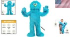 Full Body 30-inch Blue Monster Puppet With Arm Control Rod For Performances