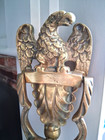 Vintage Solid Cast Brass Federal Style American Bald Eagle Door Knocker 3lbs 