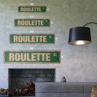Roulette Vintage Plastic Street Sign Gambling Casino Vegas Game Wheel   Indoo   