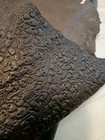 Vegetable  Tan Skull   Bones Embossed Brown Leather Hide Soft Sheet panel cut