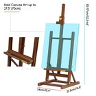 Meeden Pro Large Tabletop Painting Easel - Assembly-free Desktop Art Easel For