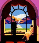 Canada 1936 Chateau Lake Louise Canadian Rockies Vintage Poster Print Retro Art