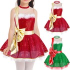 Girls Tutu Skirt Princess Xmas Dress Halloween Costume Festival Halter Party