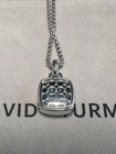 David Yurmanpetite Albion Pendant Necklace 7mm White Topaz With Diamonds
